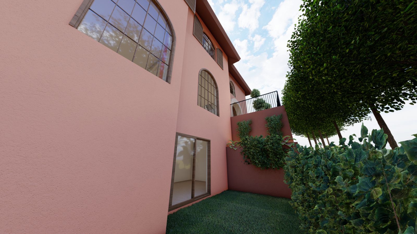 Moroccan Residence — side facade